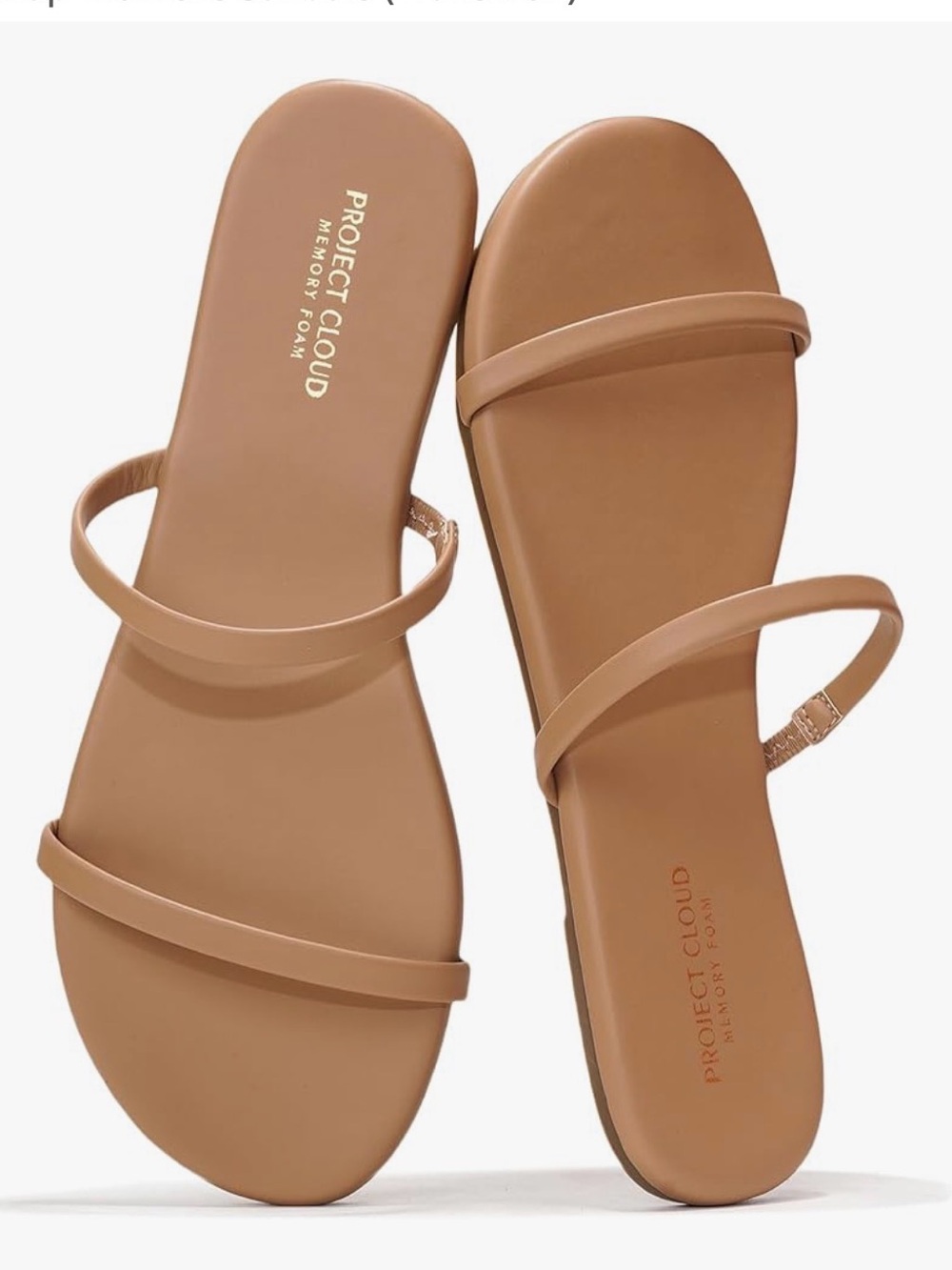 Project Cloud Women's Double-Strap Sandals in Tan